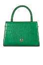 view 2 of 5 Nadia Faux Leather Embossed Top Handle Bag in Green