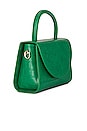 view 3 of 5 Nadia Faux Leather Embossed Top Handle Bag in Green