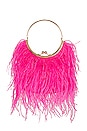 view 2 of 4 Penny Feathered Frame Bag in Fuchsia