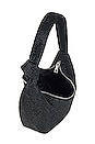 view 4 of 4 Jessica Soft Crystal Mesh Croissant Bag in Black