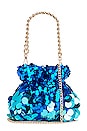 view 1 of 5 Pedro Sequin Pouch in Blue
