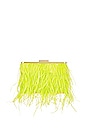 view 2 of 5 Estelle Feather Clutch in Chartreuse
