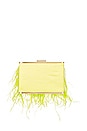 view 3 of 5 Estelle Feather Clutch in Chartreuse
