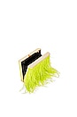 view 5 of 5 Estelle Feather Clutch in Chartreuse