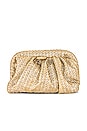 view 3 of 5 Stevie Pleated Woven Clutch in Gold