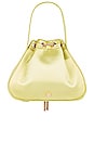 view 2 of 4 Miki Drawstring Satin Bag in Chartreuse
