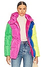 view 2 of 6 Misha Coat in Colourblock