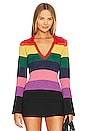 view 1 of 5 Jordan Knit Top in Rainbow Stripe