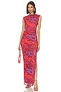 view 1 of 4 Zusi Maxim Maxi Dress in Red & Purple Combo