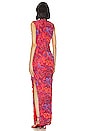 view 3 of 4 Zusi Maxim Maxi Dress in Red & Purple Combo