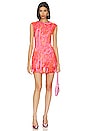 view 1 of 4 Zusi Sleeveless Mini Dress in Pink & Burnt Orange Combo