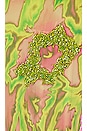 view 5 of 5 Zusi Asymmetrical Gown in Neon Green & Pink Combo