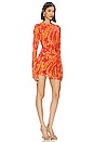 view 2 of 4 x REVOLVE Asymmetrical Mini Dress in Orange & Red Combo