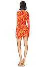 view 3 of 4 x REVOLVE Asymmetrical Mini Dress in Orange & Red Combo