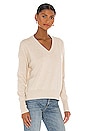 view 2 of 4 Spencer Cashmere V Neck Sweater in Oatmeal