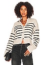 view 1 of 4 Lyon Knit Cardigan in Marble Stripe