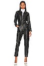 view 1 of 4 Modern Reality Leather Claudia Jumpsuit in Black