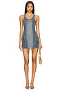 view 1 of 4 Denim Mini Dress in Worn Blue