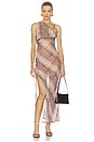 view 1 of 3 ROBE NEGRONI in Cognac Snake