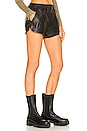 view 2 of 4 Boom Shake Leather Runner Shorts in Black