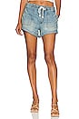 view 1 of 4 Shabby Bandit Drawstring Boyfriend Short in Sunbleach Blue