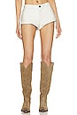 view 1 of 4 Chaos Walking Fringed Leather Bandit Short in White