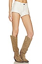 view 2 of 4 Chaos Walking Fringed Leather Bandit Short in White