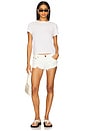 view 5 of 6 Dukes Low Waist Mini Denim Short in White Beauty