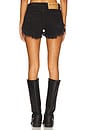 view 4 of 6 Dukes Low Waisted Mini Denim Shorts in Double Black