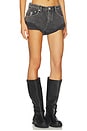 view 2 of 6 Bandits Low Waist Studded Shorts in Washed Black
