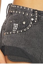 view 6 of 6 Bandits Low Waist Studded Shorts in Washed Black