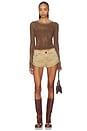 view 5 of 6 Bandits Low Waist Shorts in Warm Tan