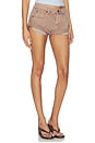 view 2 of 6 Bandits Low Waist Denim Shorts in Espresso Brown
