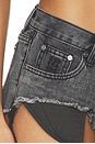 view 6 of 6 Micro Dukes Low Waist Denim Shorts in Washed Black