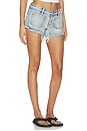 view 2 of 6 Retro Dukes Low Waist Mini Denim Shorts in Hendrixe