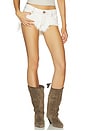 view 1 of 7 Micro Dukes Low Waist Mini Denim Short in White Beauty