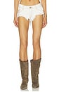 view 2 of 7 Micro Dukes Low Waist Mini Denim Short in White Beauty