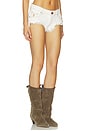 view 3 of 7 Micro Dukes Low Waist Mini Denim Short in White Beauty