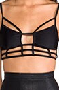 view 4 of 4 Superman Bodice Cut Out Bralette in Black