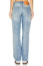 view 4 of 6 Truckers Mid Waist Straight Leg Jeans in Blue Malt