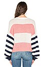view 3 of 4 Heather Stripe Sweater in Pink & White