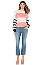 view 4 of 4 Heather Stripe Sweater in Pink & White