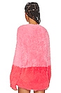 view 3 of 4 Fluffy Colour Block Knit Sweater in Pink