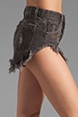 view 5 of 7 Tribal ZZ's Medium Rise Destroyed Denim Shorts in Coal