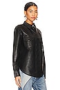 view 3 of 5 VESTE CHEMISE ARIA LEATHER OVERSIZED in Black