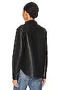 view 4 of 5 VESTE CHEMISE ARIA LEATHER OVERSIZED in Black