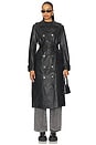 view 1 of 4 Supermodel Leather Trench in Black
