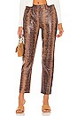 view 1 of 4 PANTALON PYTHON LEATHER TRUCKER in Python