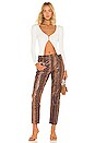 view 4 of 4 PANTALON PYTHON LEATHER TRUCKER in Python