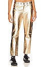 view 1 of 4 Heart Break Hotel Leather Pant in Gold